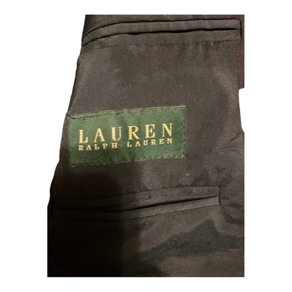 Lauren Ralph Lauren Mens Wool Suit Jacket Blazer size 40 R Black Two But… - Picture 10 of 13